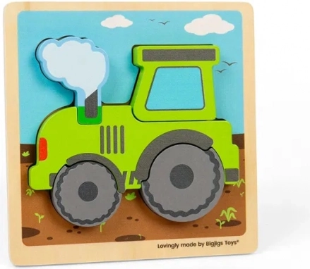 Drvene umetaljke puzzle traktor za djecu