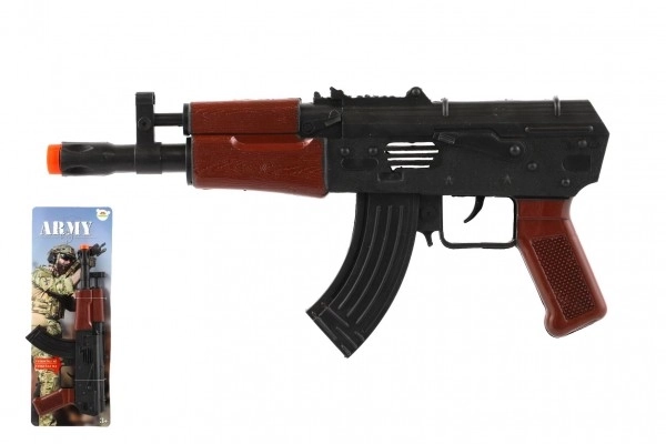 Samopal iskričasti ARMY na inerciju plastika 29cm na kartonu 14x38x2,5cm