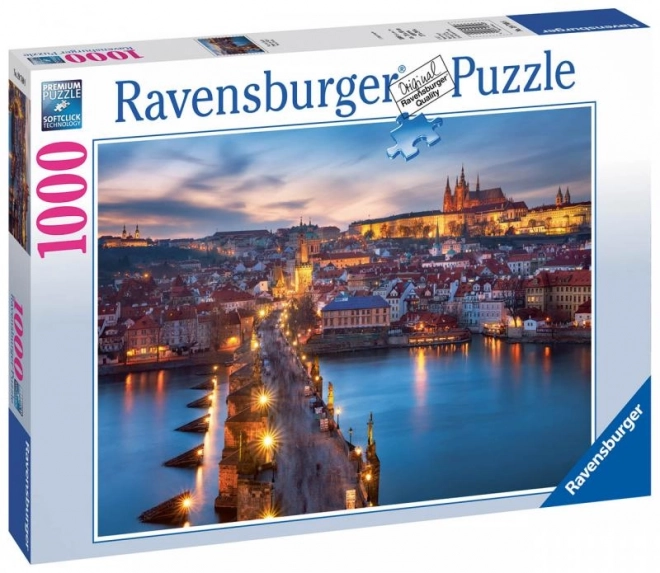 Puzzle Pogled na Prag Noću 1000 dijelova