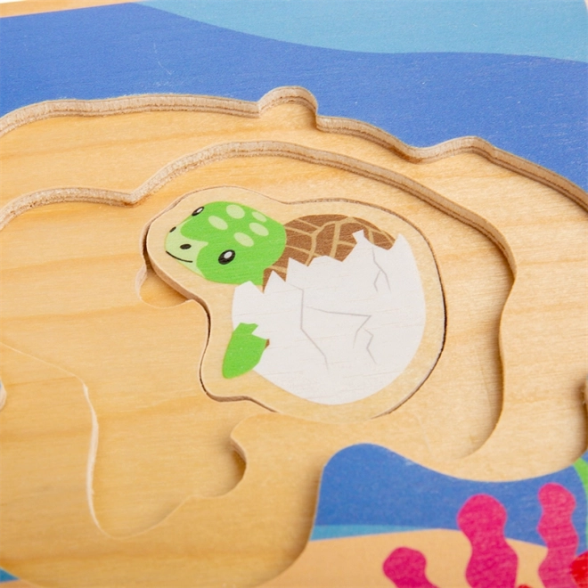 Bigjigs Toys Puzzle Životni ciklus Želve