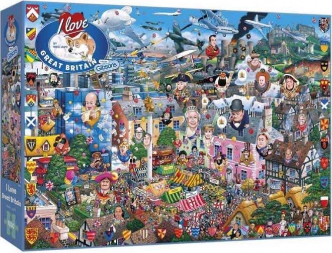GIBSONS Puzzle Volim Englesku 1000 dijelova