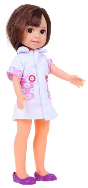 Velika lutka medicinska sestra za djecu 3+ Dodatna oprema za doktore + stetoskop + toplomjer + šprica