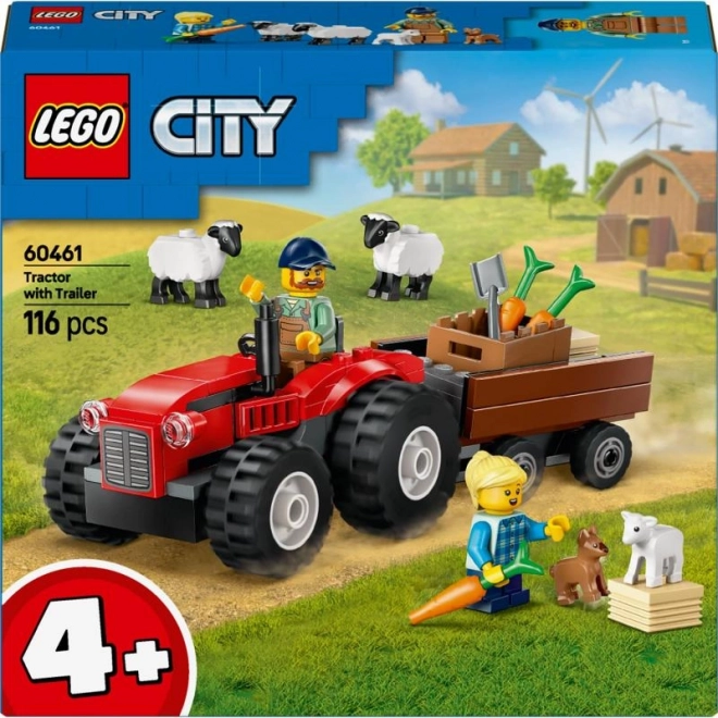 LEGO® City 60461 Crveni traktor s prikolicom i ovcama