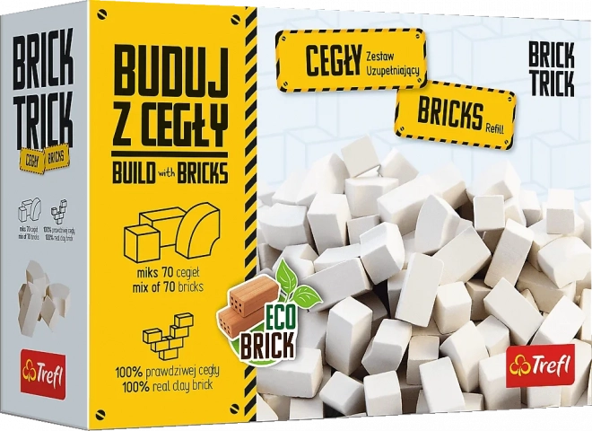 Trefl Brick Trick pakiranje bijelih ciglica, mix 70 kom