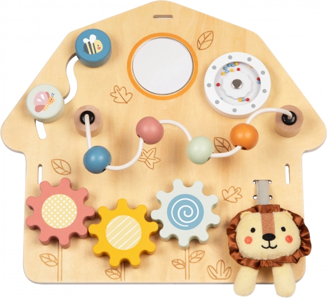 Tooky Toy Velika Drvena Manipulativna Ploča Kućica - Centar Aktivnosti