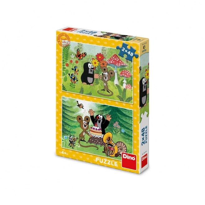 Dino Puzzle Krtko Proslava