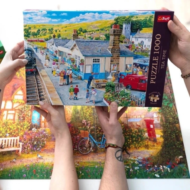 TREFL Puzzle Premium Plus Vrijeme za čaj: Željeznička stanica 1000 dijelova