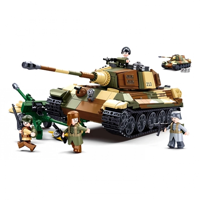 Sluban Bitka za Budimpeštu M38-B0980 Njemački teški tenk Tiger II 2 u 1