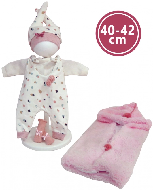Llorens M738-86 odjevni set za lutku bebu NOVOROĐENČE veličine 40-42 cm