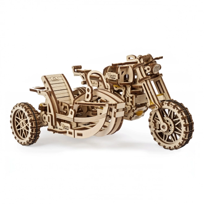 Ugears 3D slagalica Motocikl s prikolicom 380 dijelova
