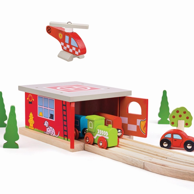 Bigjigs Rail Depo vatrogasna stanica
