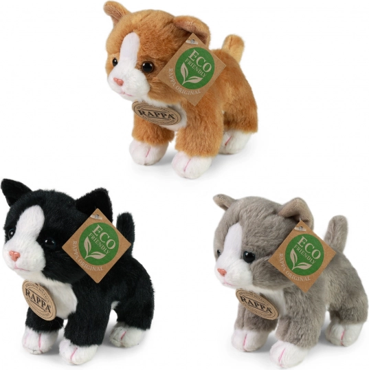 Plišana mačka stojeća 3 vrste 14 cm ECO-FRIENDLY