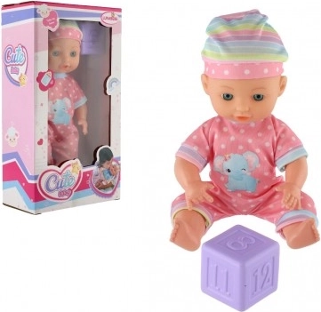 Beba lutka 25 cm s čvrstim tijelom i kockom u kutiji