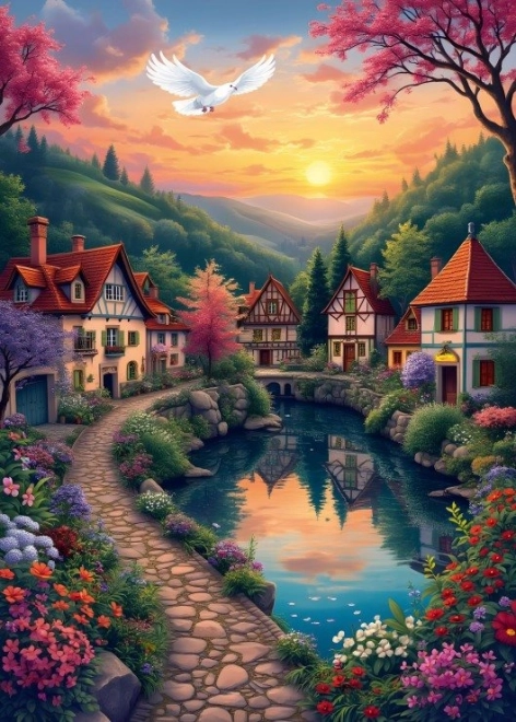 Puzzle Selo uz Vodu 500 dijelova