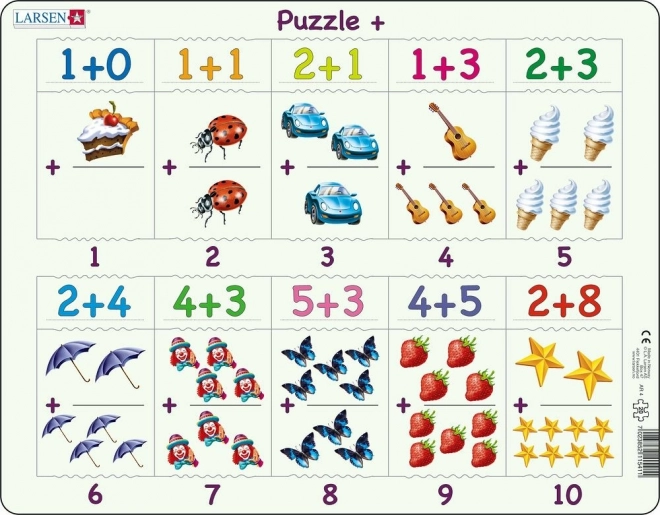 Larsen Puzzle Zbrajanje sa Slikama 20 Dijelova