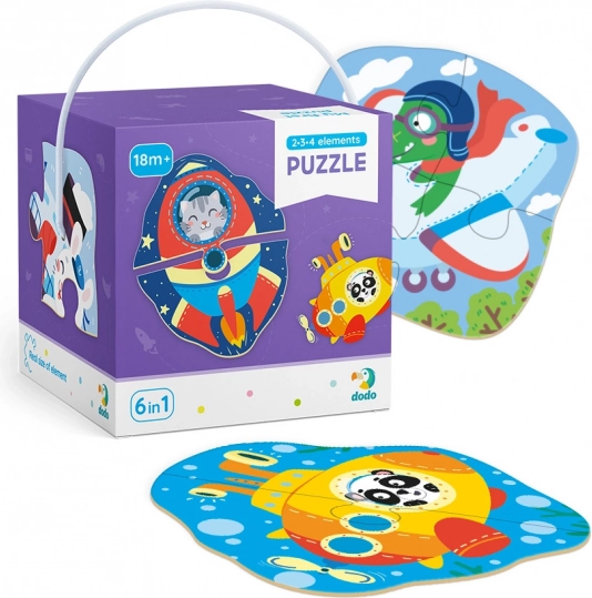 Puzzle s 2–4 dijela Transport – obrisne dječje puzzle DODO