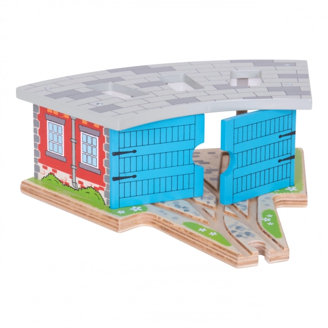 Bigjigs Rail Trostruko skladište s vratima
