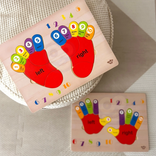 Drvena edukativna slagalica TOOKY TOY - Učenje brojeva i boja