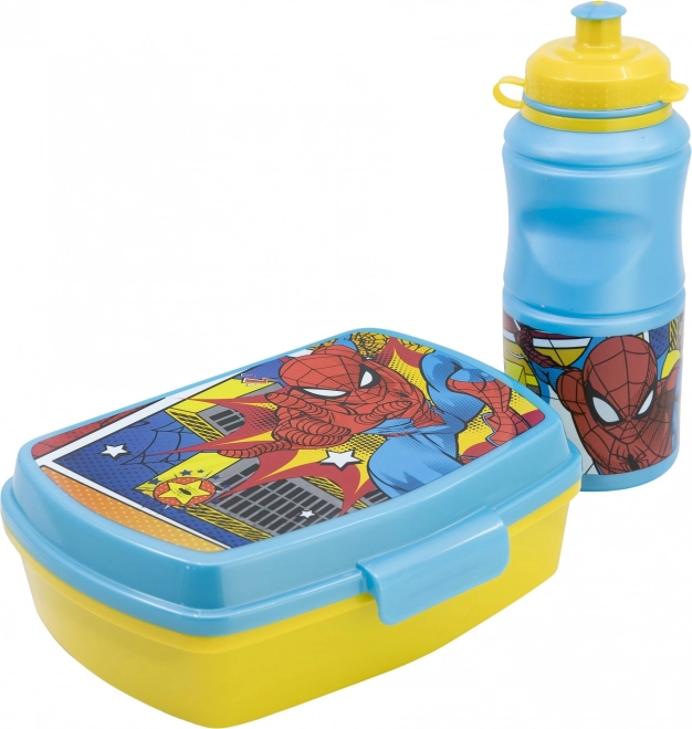 Dječji set za jelo 2-u-1 SPIDERMAN – boca 380 ml i kutija za užinu