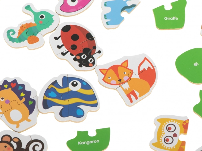 Puzzle s motivima životinja u limenoj kutiji