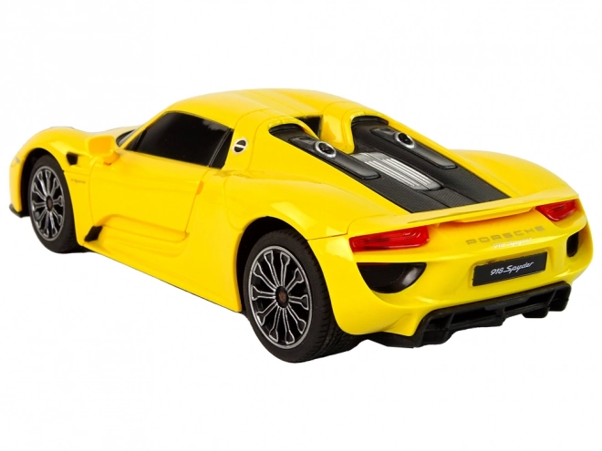 Automobil R/C Porsche 918 na daljinsko upravljanje žute boje 1:24