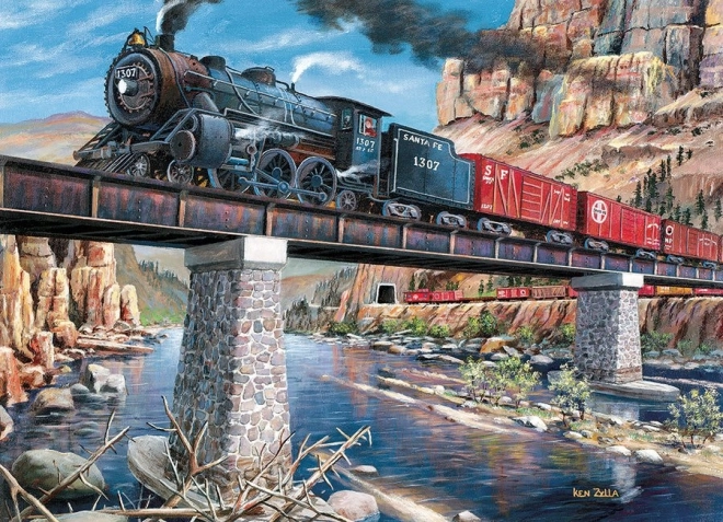 Puzzle Lokomotiva na mostu 1000 dijelova