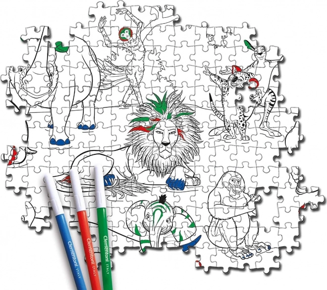 Obostrane puzzle Clementoni Zafari: U džungli 104 dijelova