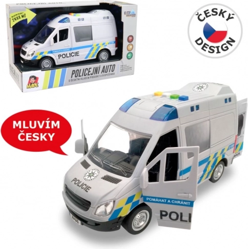 Auto policijski kombi sa zvukom i svjetlom, inercijski pogon 21 cm