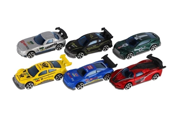 Automobil utrke 6kom metal/plastika 8cm slobodno kretanje u kutiji 10,5x27x4cm
