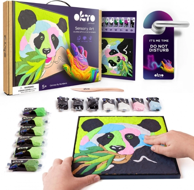 OKTO Panda likovna set za slikanje na platnu 30x30 cm