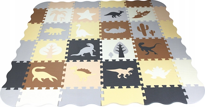 Pjenasti puzzle podložak dinosauri s rubovima 28 x 28 cm