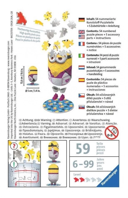 3D puzzle Minion 2: Disco 54 dijela