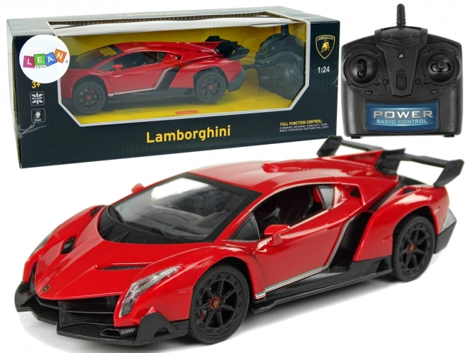Sportski auto R/C 1:24 Lamborghini Veneno Crveni 2.4 G Svjetla