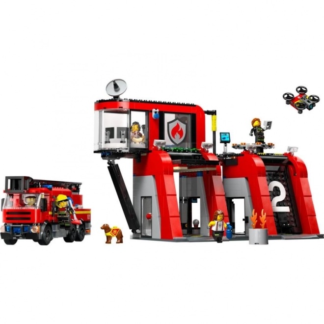 LEGO® City 60414 Vatrogasna postaja s vatrogasnim vozilom