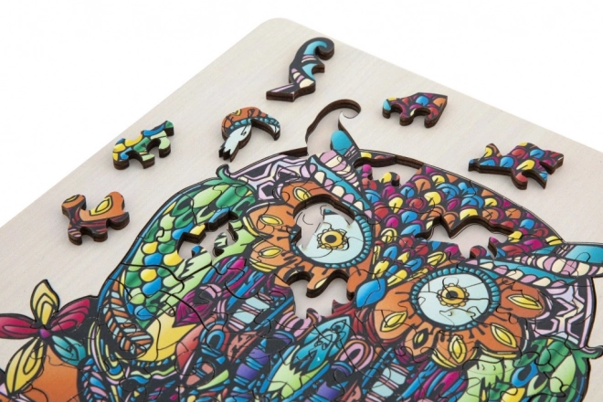 Konture puzzle sova