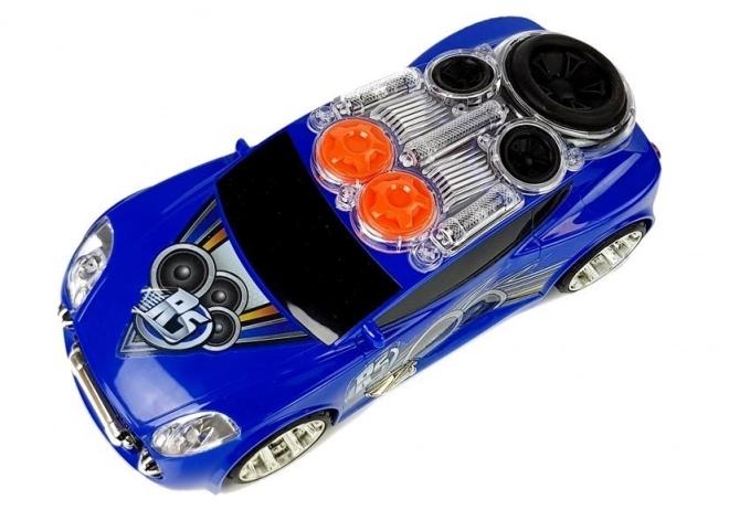 Sportski auto DJ sa zvučnicima na krovu Glazbena svjetla