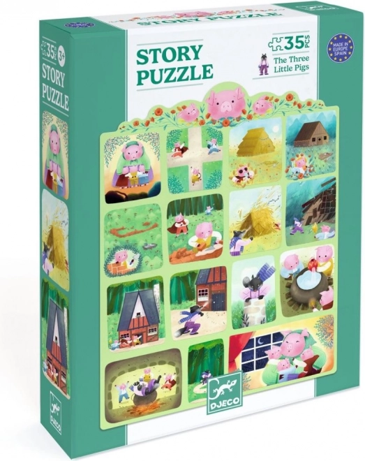 DJECO puzzle Tri praščića 35 dijelova