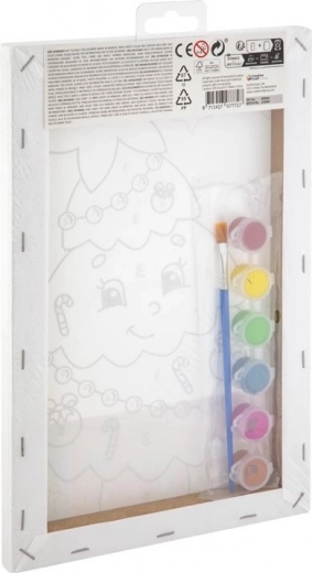 Grafix slikanje po brojevima – božićno drvce, platno na okviru 19,5 × 29,7 cm