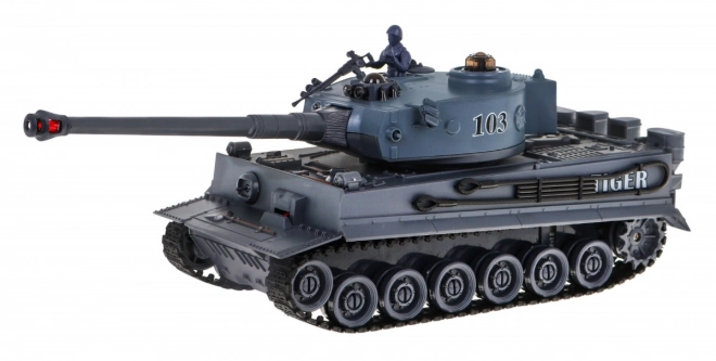 Daljinski upravljana 2 tenka T-34 protiv Tigera za djecu 3+ Modeli za pucanje 1:28 + Velika tenkovska bitka + Svjetlosni zvukovi
