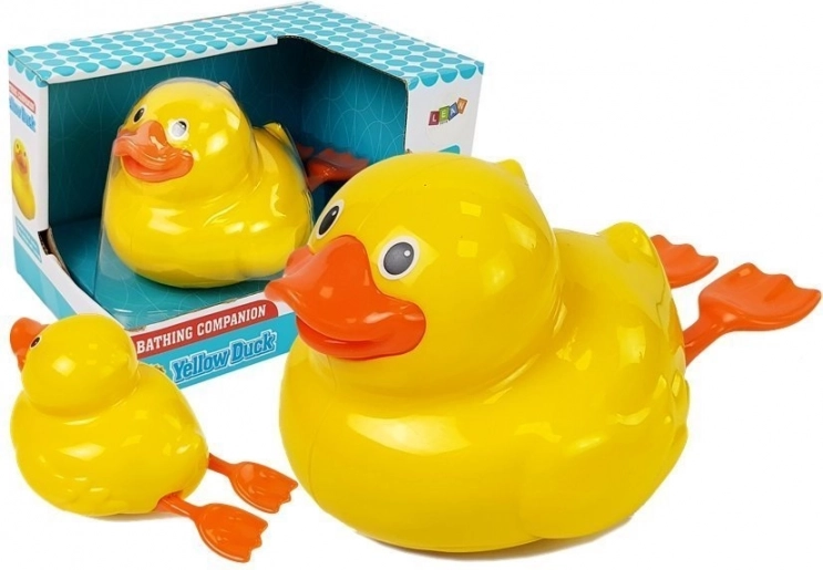 Plutajuća žuta patkica za kupanje na baterije 18 cm
