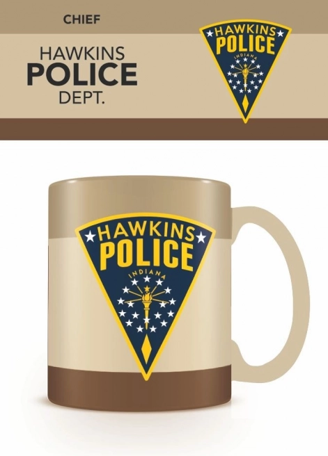 Šalica Stranger Things Hawking Police
