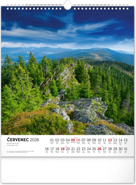 Zidni kalendar Šumava 2026