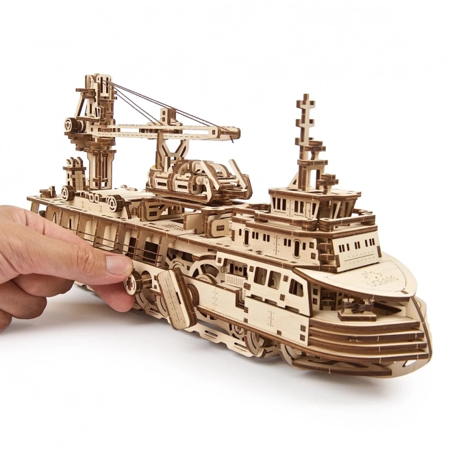 Ugears 3D slagalica - Istraživački parobrod 575 dijelova