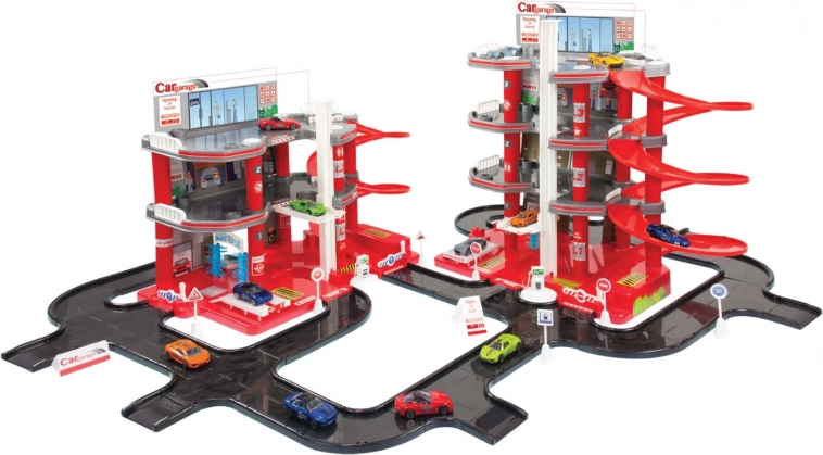 Mochtoys mega garaže – parkirni set s cestom