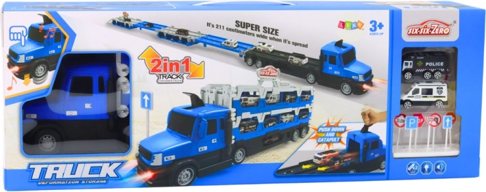 Kamion koji se pretvara u trkaću stazu dužine 211 cm