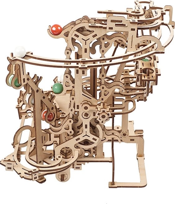 Ugears 3D drvene mehaničke puzzle Kugličasta staza lančana