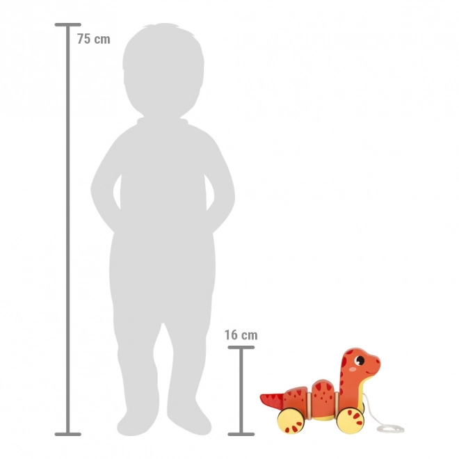Mali drveni dinosaurus na povlačenje