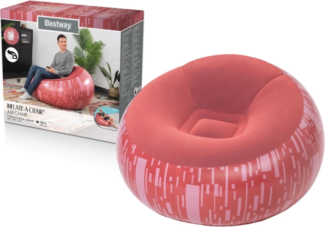 Bestway na napuhavanje naslonjač crveni