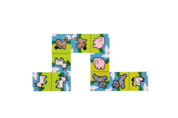 Domino Moje prve životinjice drvo društvena igra 28kom u kutiji 17x9x3,5cm