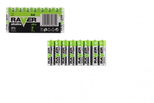 Baterije RAVER LR6/AA 1,5 V alkalne ultra 8 kom u foliji